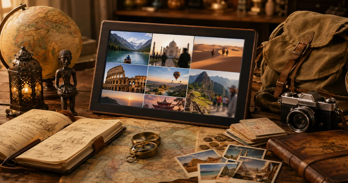 Cadeau pour un voyageur qui rentre de tour du monde