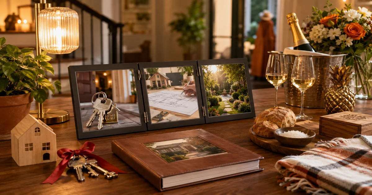 Cadeau pour fêter l'achat d'une nouvelle maison