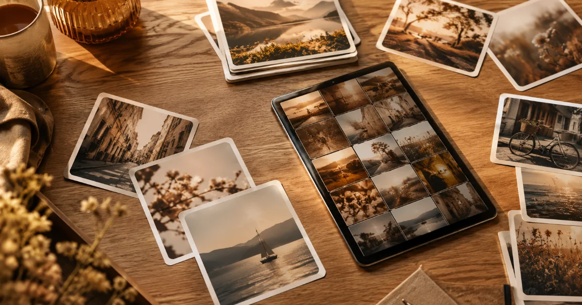 Préparer un portfolio photo pour créer une vidéo souvenir émotionnelle