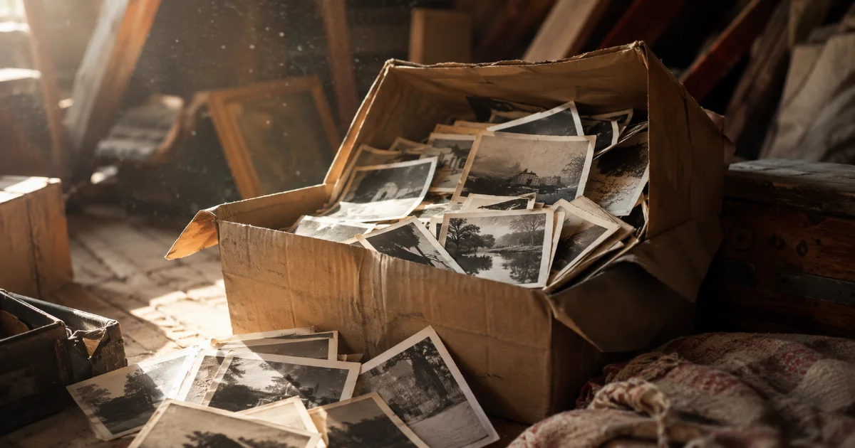Faire parler une vieille boîte de photos retrouvée au grenier