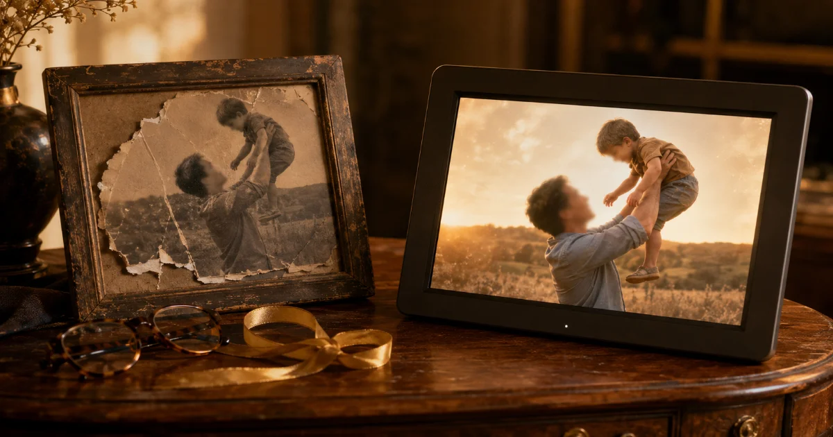 Cadeau original pour papa : quand une vieille photo devient une surprise