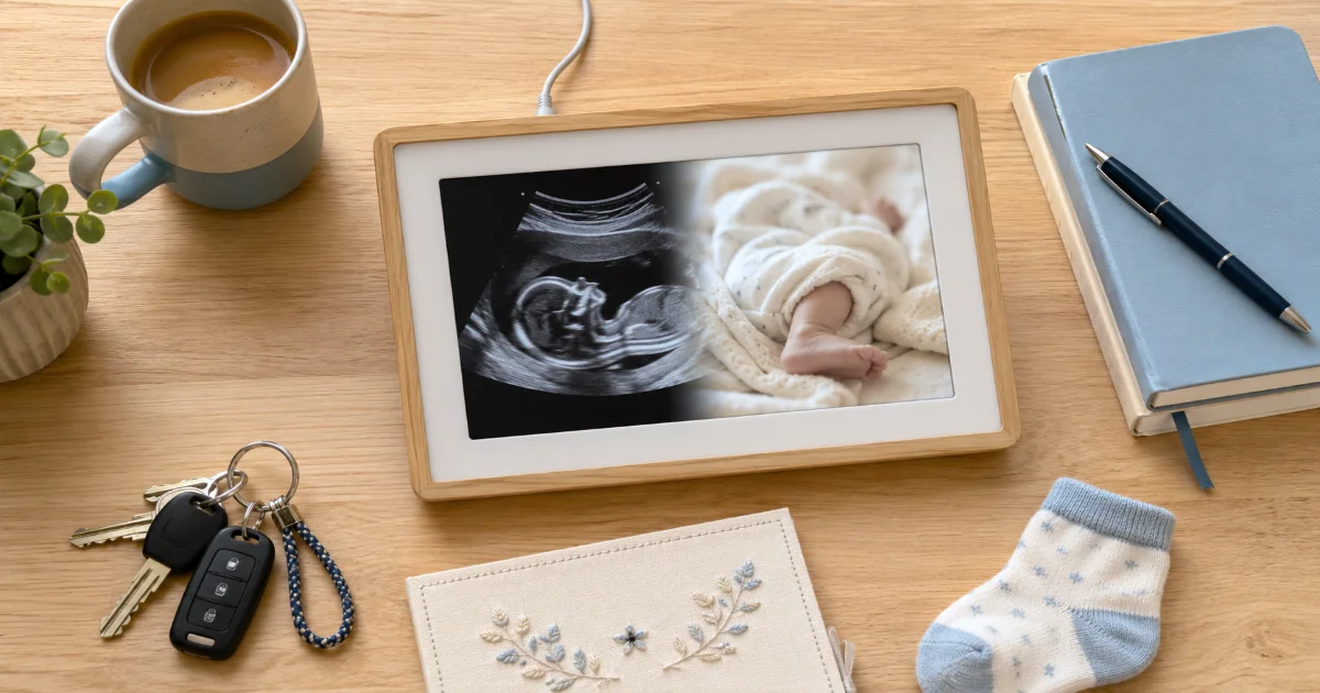 Cadeau Fête des pères pour un jeune papa : souvenirs des premiers instants