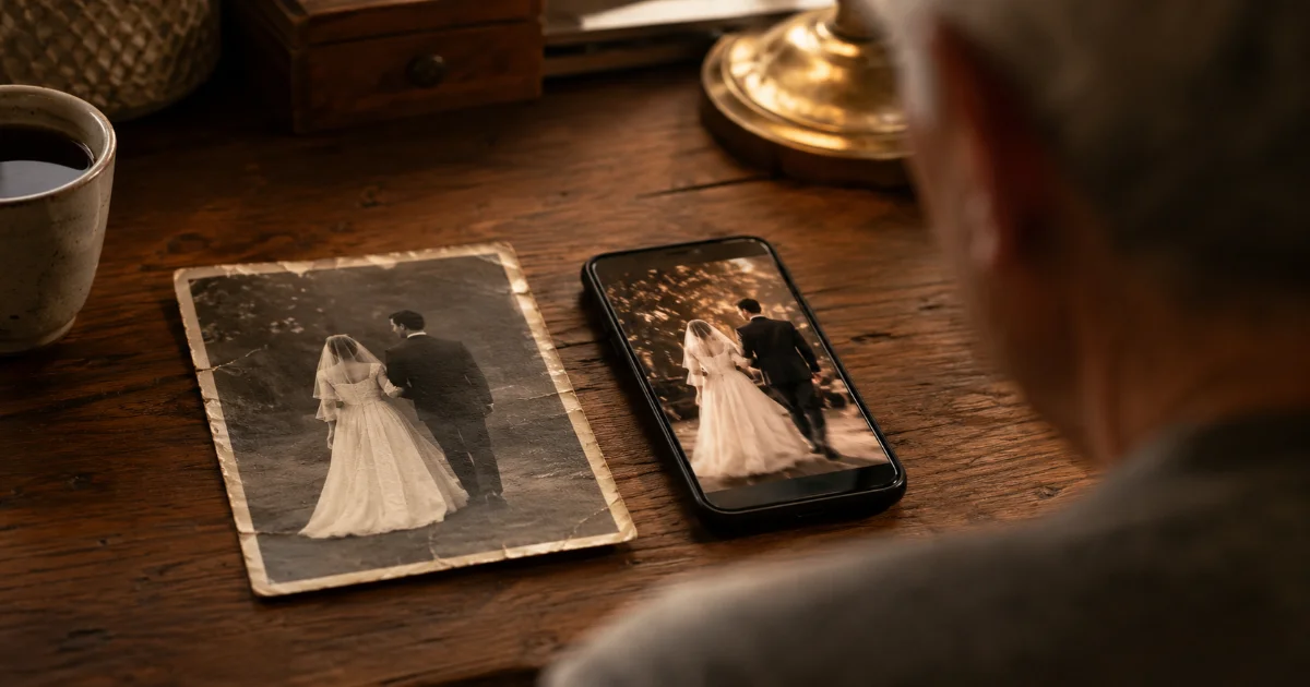 Fête des pères : transformer une photo de mariage en souvenir pour papa